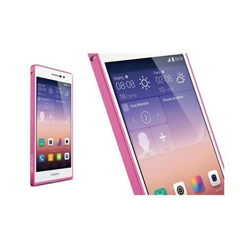 Remes Kuuma Pinkki Huawei Ascend P7 Metalli Bumper