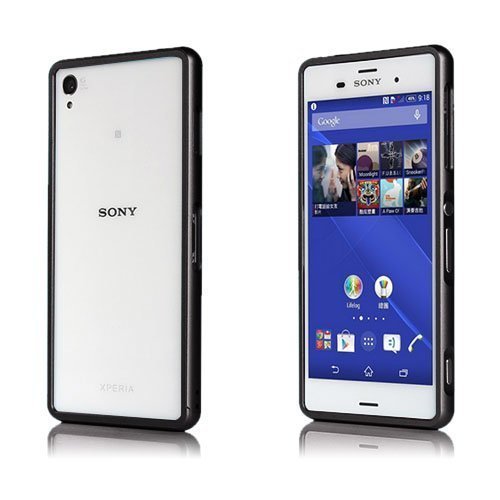 Remes Musta Sony Xperia Z3 Metallinen Bumper Suojakehys