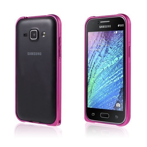 Remes Samsung Galaxy J1 Metal Suoja Kuuma Pinkki