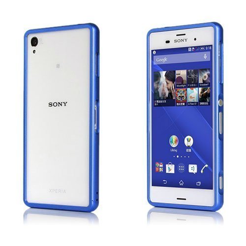 Remes Tummansininen Sony Xperia Z3 Metallinen Bumper Suojakehys