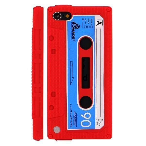 Retro Kasetti Punainen Ipod Touch 5 Silikonikuori