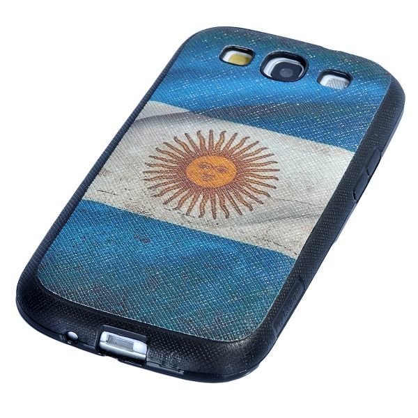 Retro Lippu Argentinan Lippu Samsung Galaxy S3 Silikonikuori