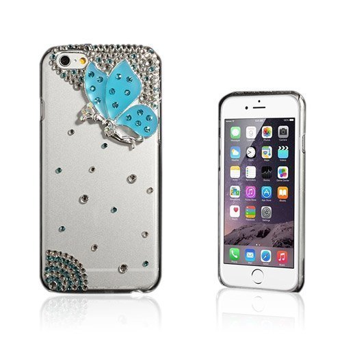 Rhinestone Sininen Perhonen Iphone 6 Suojakuori