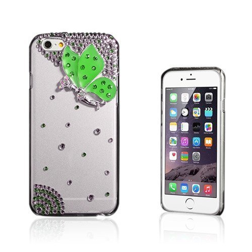 Rhinestone Vihreä Perhonen Iphone 6 Suojakuori