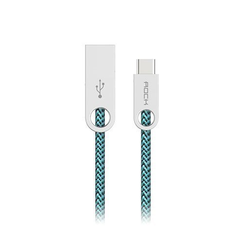 Rock Cobblestone Tyyppi-C Usb Lataus Datakaapeli 1m Sininen