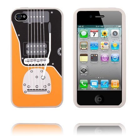 Rock Guitar Harmaa Iphone 4 / 4s Suojakuori