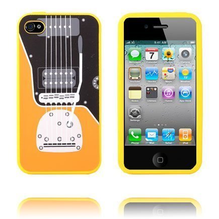 Rock Guitar Keltainen Iphone 4 / 4s Suojakuori