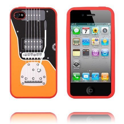 Rock Guitar Punainen Iphone 4 / 4s Suojakuori