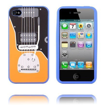 Rock Guitar Sininen Iphone 4 / 4s Suojakuori