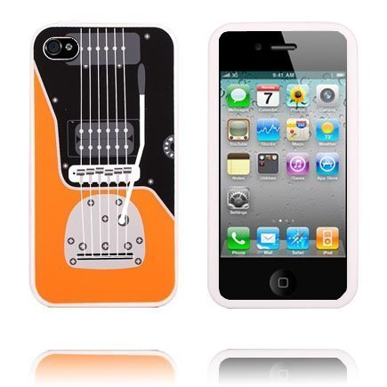 Rock Guitar Valkoinen Iphone 4 / 4s Suojakuori