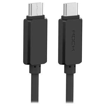 Rock USB 3.1 C-Tyyppi / USB 3.1 C-Tyyppi Kaapeli Musta