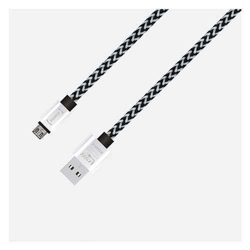 Romix 1.2 Metrin Mikro Usb Data Ja Latauskaapeli Hopea