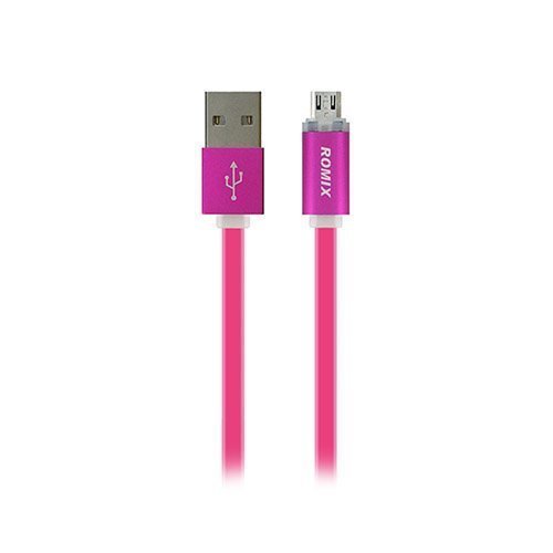 Romix Mikro Usb 3.0 Kaapeli Led Merkkivalolla Android Laitteille Kuuma Pinkki