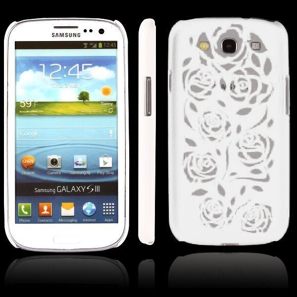 Rose Cut Valkoinen Samsung Galaxy S3 Suojakuori