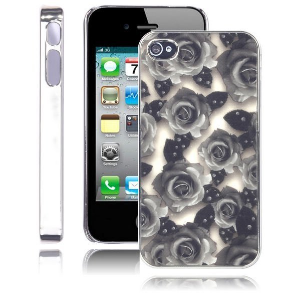 Roses Chrome Edge Harmaa Iphone 4 / 4s Suojakuori