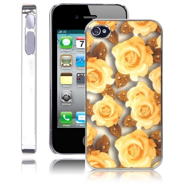 Roses Chrome Edge Keltainen Iphone 4 / 4s Suojakuori