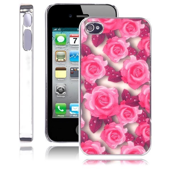 Roses Chrome Edge Punainen Iphone 4 / 4s Suojakuori