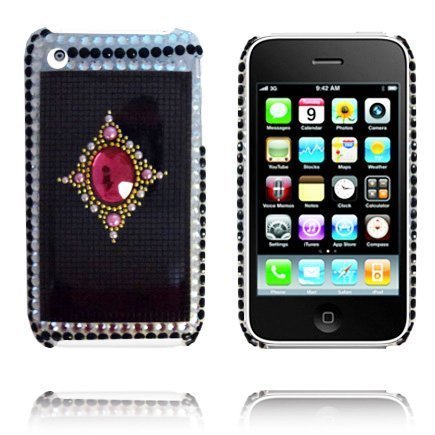 Royal Bling Harmaa Pinkkit Kivet Iphone 3 Suojakuori