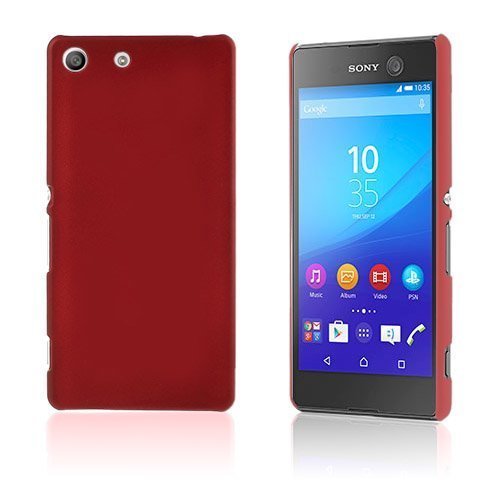 Rubberized Hard Phone Case For Sony Xperia M5 E5603 / M5 Dual E5633 Punainen