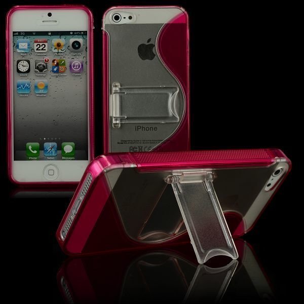 S-Line Kickstand Kuuma Pinkki Iphone 5 / 5s Suojakuori