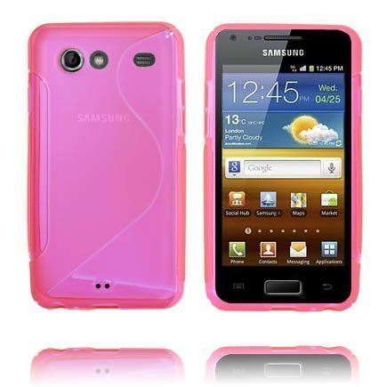 S-Line Läpikuultava Kuuma Pinkki Samsung Galaxy S Advance Suojakuori