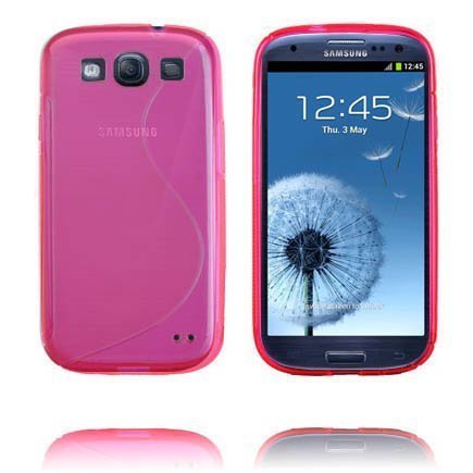 S-Line Läpikuultava Kuuma Pinkki Samsung Galaxy S3 Suojakuori