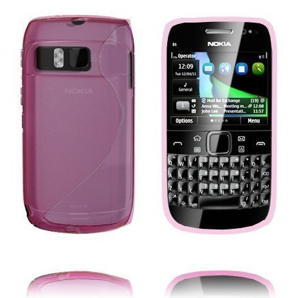 S-Line Läpikuultava Pinkki Nokia E6 Suojakuori