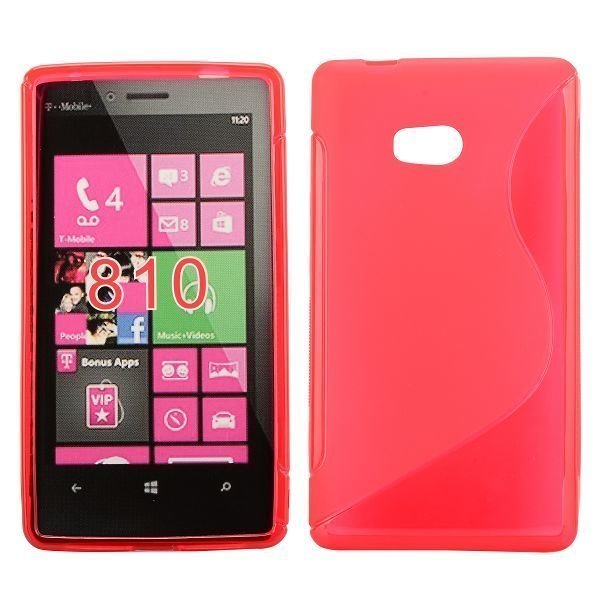S-Line Läpikuultava Punainen Nokia Lumia 810 Suojakuori