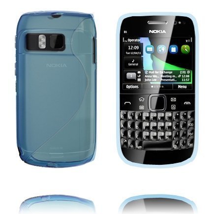 S-Line Läpikuultava Sininen Nokia E6 Suojakuori