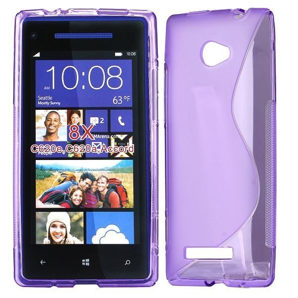 S-Line Läpikuultava Violetti Htc 8x Suojakuori