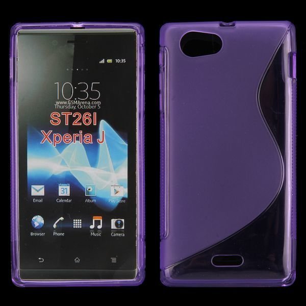 S-Line Läpikuultava Violetti Sony Xperia J Suojakuori