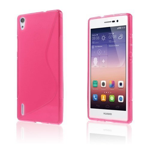 S-Line Pinkki Huawei Ascend P7 Suojakuori