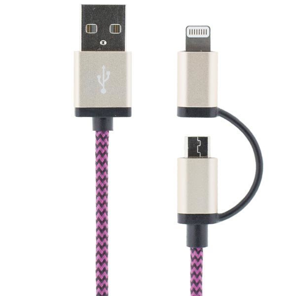 STREETZ USB-synkronointi-/latauskaapeli Lightning 2m lila