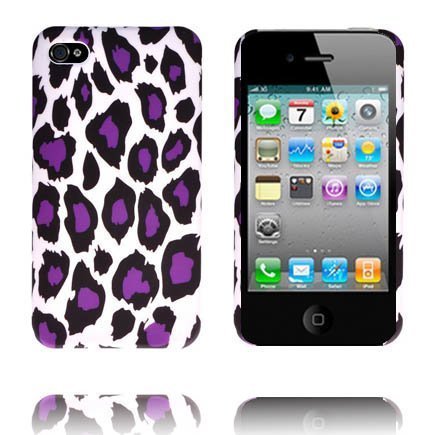 Safari Fashion Vaaleanvioletti Leopardi Iphone 4 / 4s Suojakuori