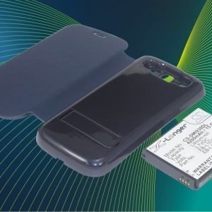 Samsung GT-I9300 GT-I9308 SGH-T999V Galaxy S3 yhteensopiva tehoakku sinisellä laajennetulla takakannella 4200 mAh