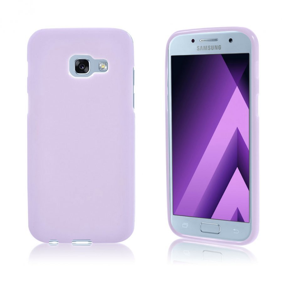 Samsung Galaxy A3 2017 Yksivärinen Joustava Muovikuori Violetti