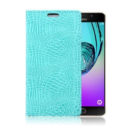 Samsung Galaxy A5 Sm-A510f 2016 Krokotiilinnahka Kotelo Lompakko Syaani