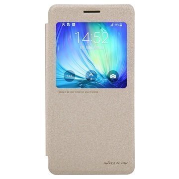 Samsung Galaxy A7 Nillkin Sparkle Series Smart View Läppäkotelo Kultainen