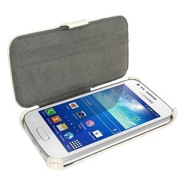 Samsung Galaxy Ace 3 S7270 S7275 iGadgitz Läpällinen Nahkakotelo Valkoinen