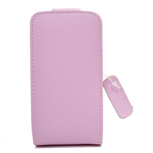 Samsung Galaxy Ace Flip Case Nahkakotelo Vaaleanpunainen