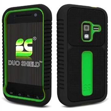 Samsung Galaxy Attain 4G Beyond Cell Duo Shield Silicone Case Black / Green