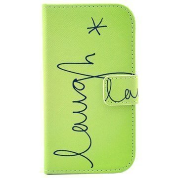 Samsung Galaxy Core Plus Lompakkonahkakotelo Laugh