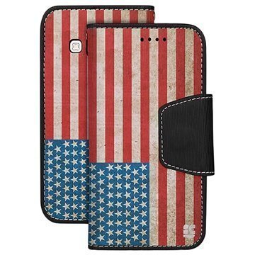 Samsung Galaxy Core Prime Beyond Cell Infolio Design Lompakkokotelo Vintage American Flag