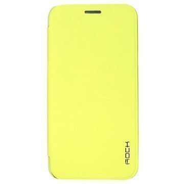 Samsung Galaxy E7 Rock Touch Series Smart Läppäkotelo Lime-keltainen
