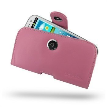 Samsung Galaxy Express I8730 PDair Vaakakotelo Nahka Vaaleanpunainen