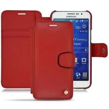 Samsung Galaxy Grand Prime Noreve Tradition B Wallet Leather Case PerpÃ©tuelle Punainen