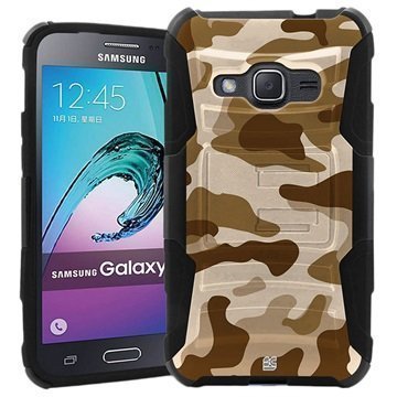 Samsung Galaxy J1 (2016) Beyond Cell Armor Combo Suojakuori Aavikko Maastokuvio