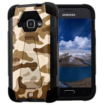 Samsung Galaxy J1 (2016) Beyond Cell Hyber V2 Shell Case Desert Camouflage