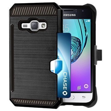 Samsung Galaxy J1 (2016) Beyond Cell Rugged Kombo Shell Case Black