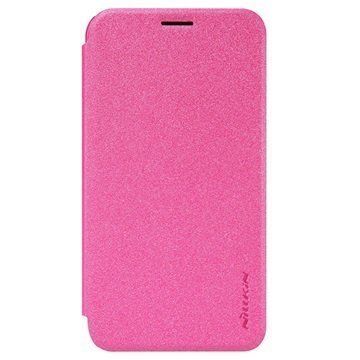 Samsung Galaxy J1 (2016) Nillkin Sparkle Läppäkotelo Kuuma Pinkki